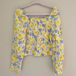 Floral cropped blouse